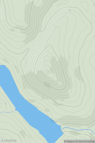 Thumbnail image for Down Hill [Central Scotland from Dumbarton to Montrose] showing contour plot for surrounding peak